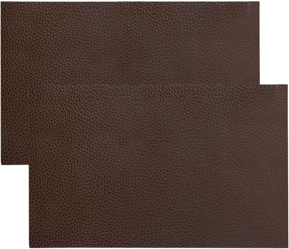 2 Pack Leather Repair Patch,DanziX Leather Repair Kit for Couch Furniture Sofas Car Seats,Jackets,Handbags,Cushion-8x11inch(Dark Brown)