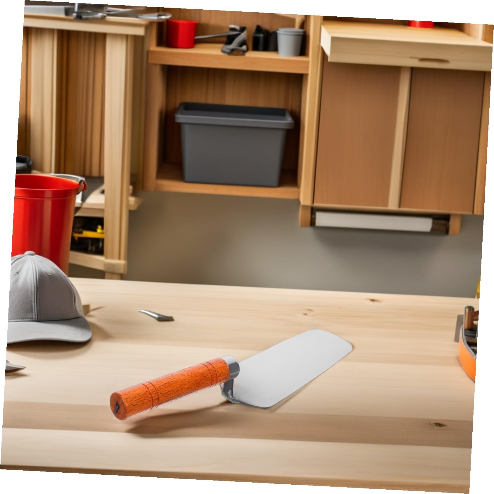NOLITOY Masonry Trowel de Acero Inoxidable Herramienta Plana para Azulejos Paleta para Cemento y Mortero con Mango Ergonómico para Acabados Precisos y Fácil Limpieza