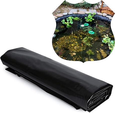 Image Heavy Duty Pond Liner, Puncture Resistant Pond Skins, Easy To Cut Pond Underlayment, Flexible Membrane Reinforced, For Reinforced Landscaping Reservoir River Slope