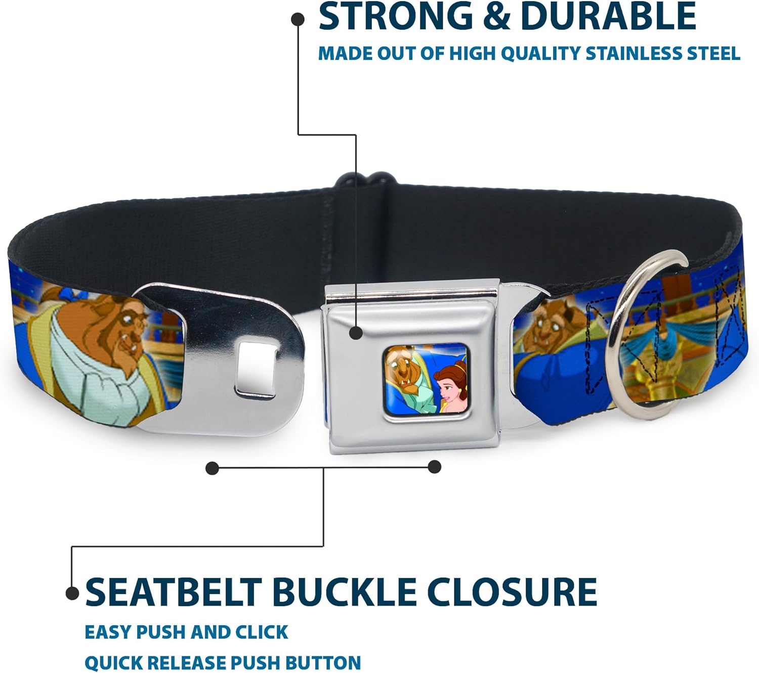 Dog Collar Seatbelt Buckle Adventure Is Out There Carl on Porch House Balloons Blues 13 to 18 Inches 1.5 Inch Wide