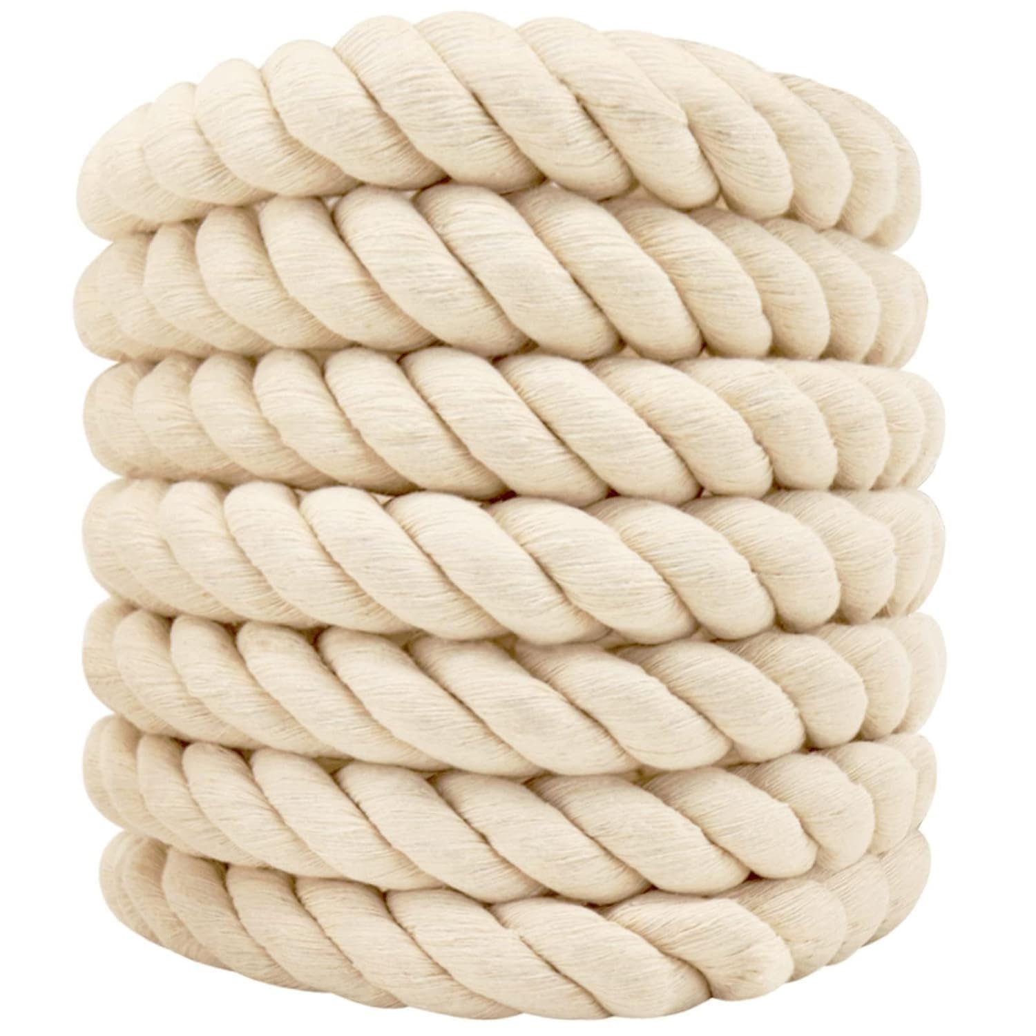 OKDEAL 20mm Thick Cotton Rope Strong and Heavy Twine String Craft Natural Thick Decor/Hemp Rope Hammock Chair/Swing Etc Multi Purpose (20 feet)-image-16