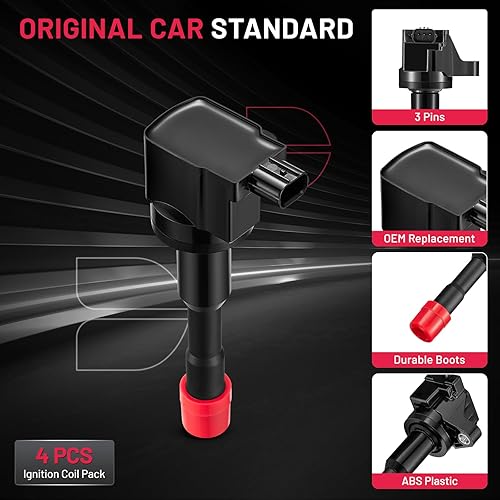 Vista 99 de BDFHYK Paquete de bobinas de encendido y bujías de iridio compatibles con Acura RSX Honda Accord Civic CR-V Element repuesto para UF583 UF311