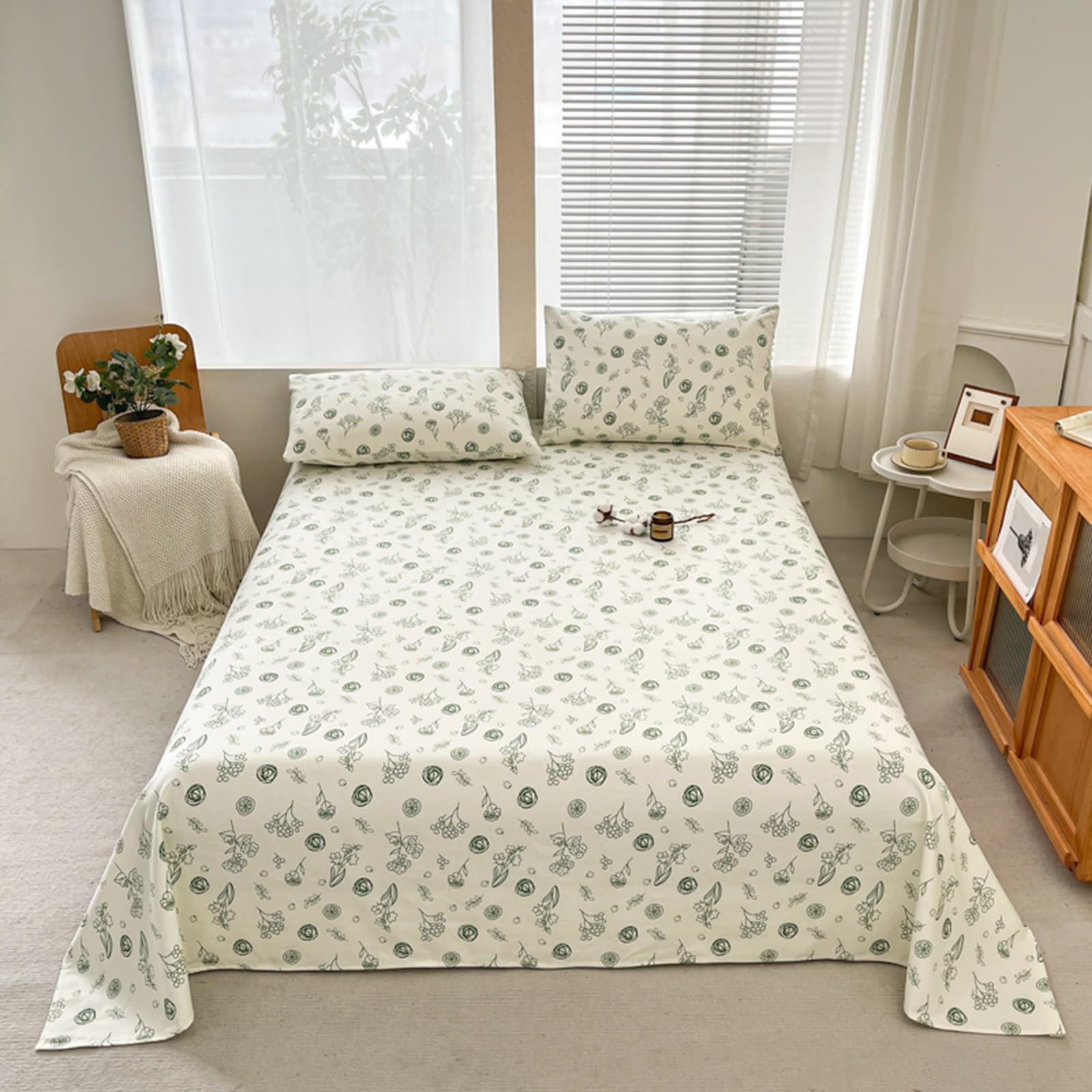 Drap plat confortable 160x245 cm respirant pour un sommeil sain sans transpiration