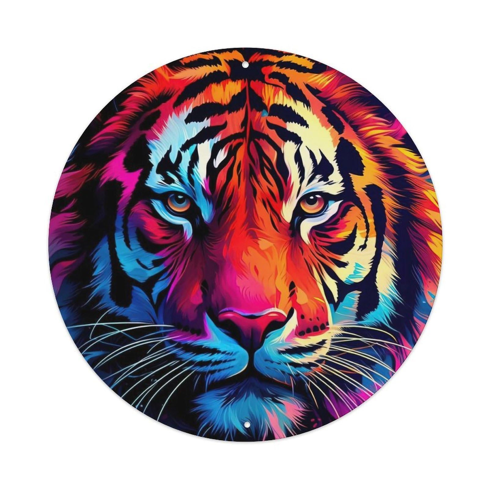 Animal Artwork Tigers in The Night Metal Tin Sign