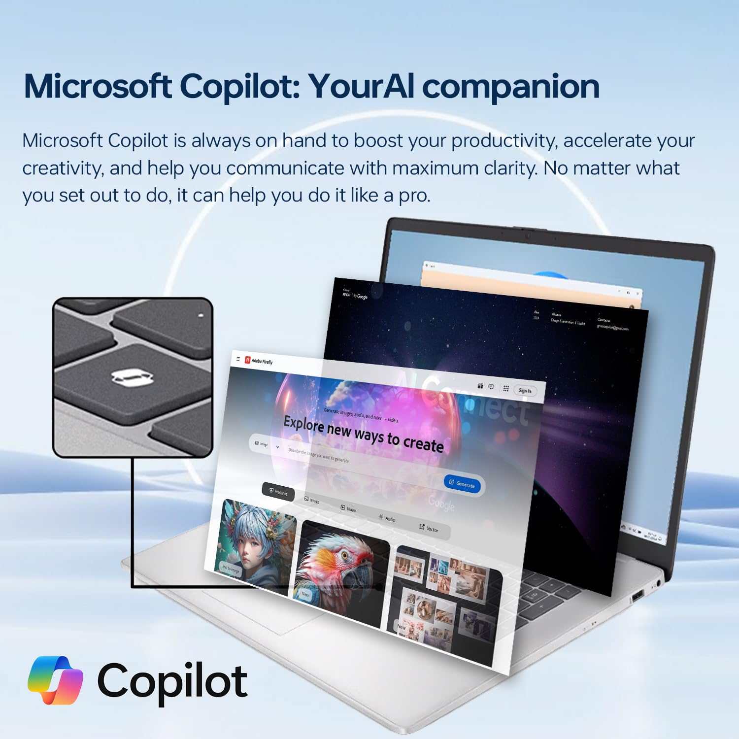 HP Business Copliot AI Laptop PC, 17.3" HD+ Touchscreen, Ultra 7 255U, 64GB DDR5 RAM, 4TB SSD, Wi-Fi 6, W11H, Backlit, Bundle with PCO Laptop Cooler & 512GB External SSD & Thunderobot Wireless Mouse