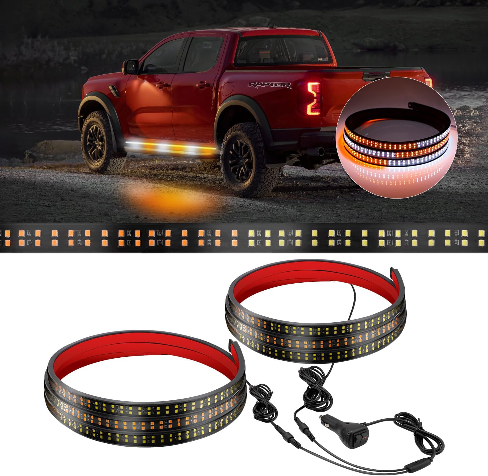 1797 Truck Running Board Strobe Light Strip Bar 60 Inch LED
