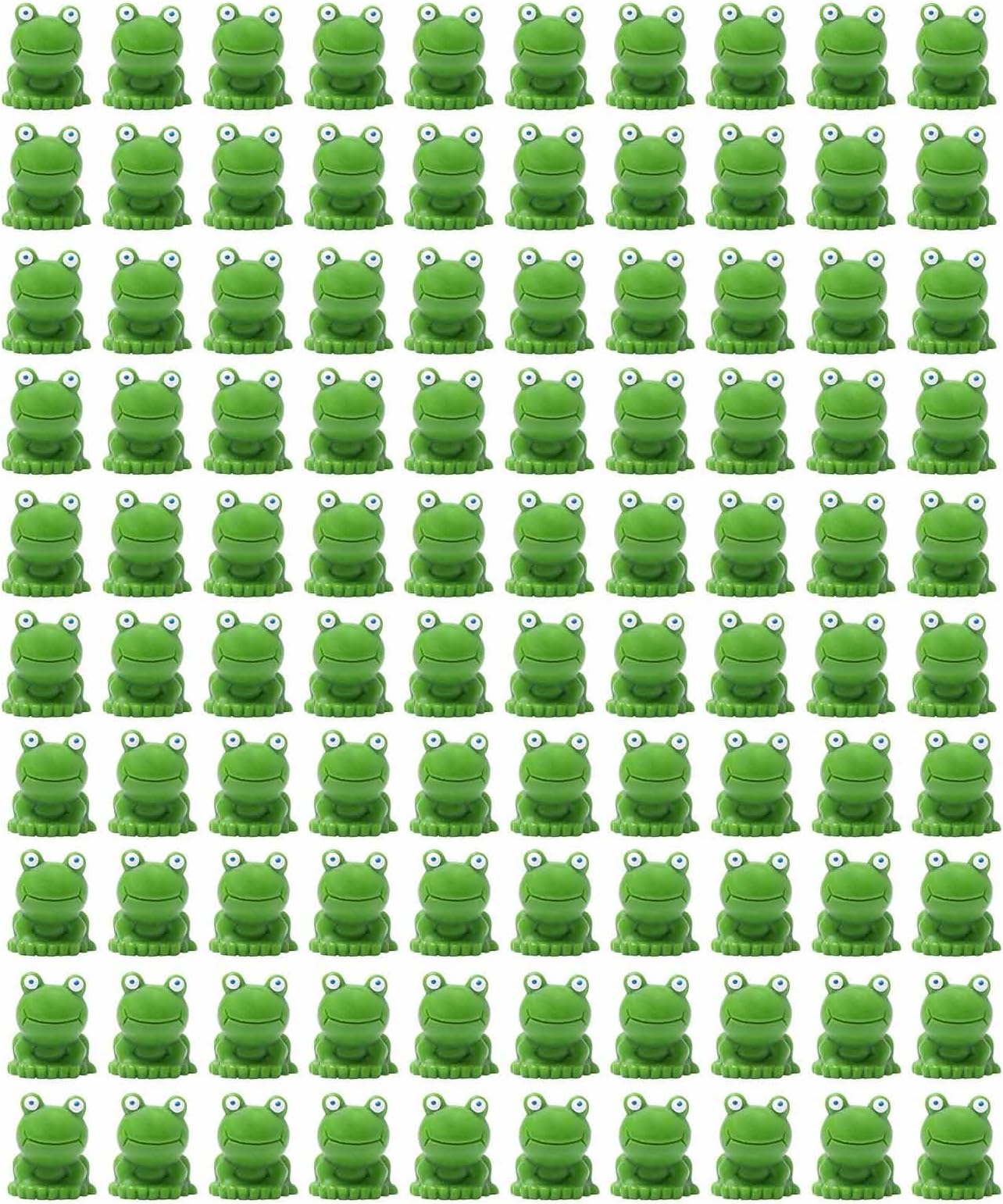 50/100/260 PCS Green Mini Frog Figurines Resin Mini Frogs Green Frog Miniature Figurines Fairy Garden Miniature Moss Landscape DIY Crafts Ornament Accessories for Home Decor (100pcs)