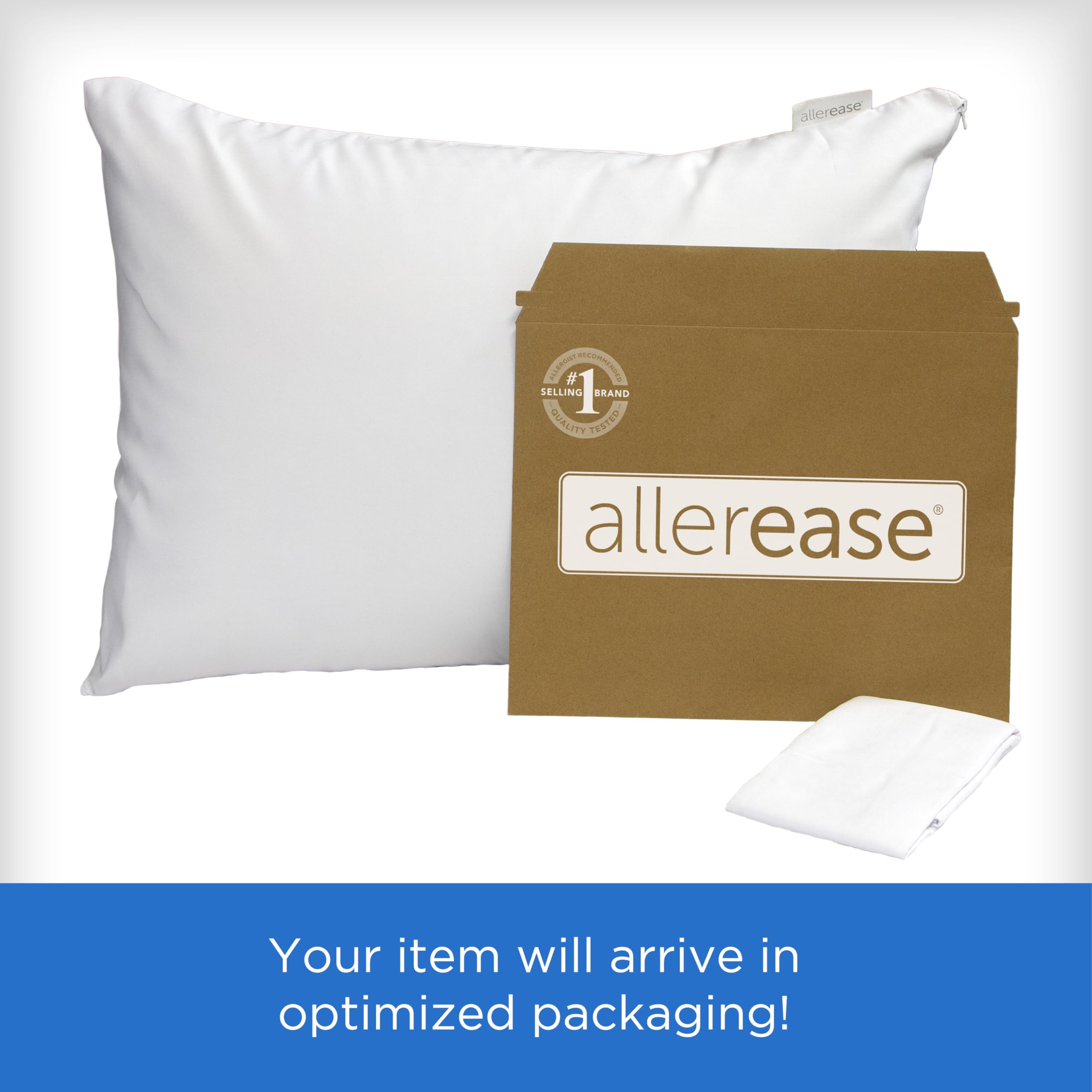 AllerEase - Protector de almohada máximo, tamaño King, 4 unidades