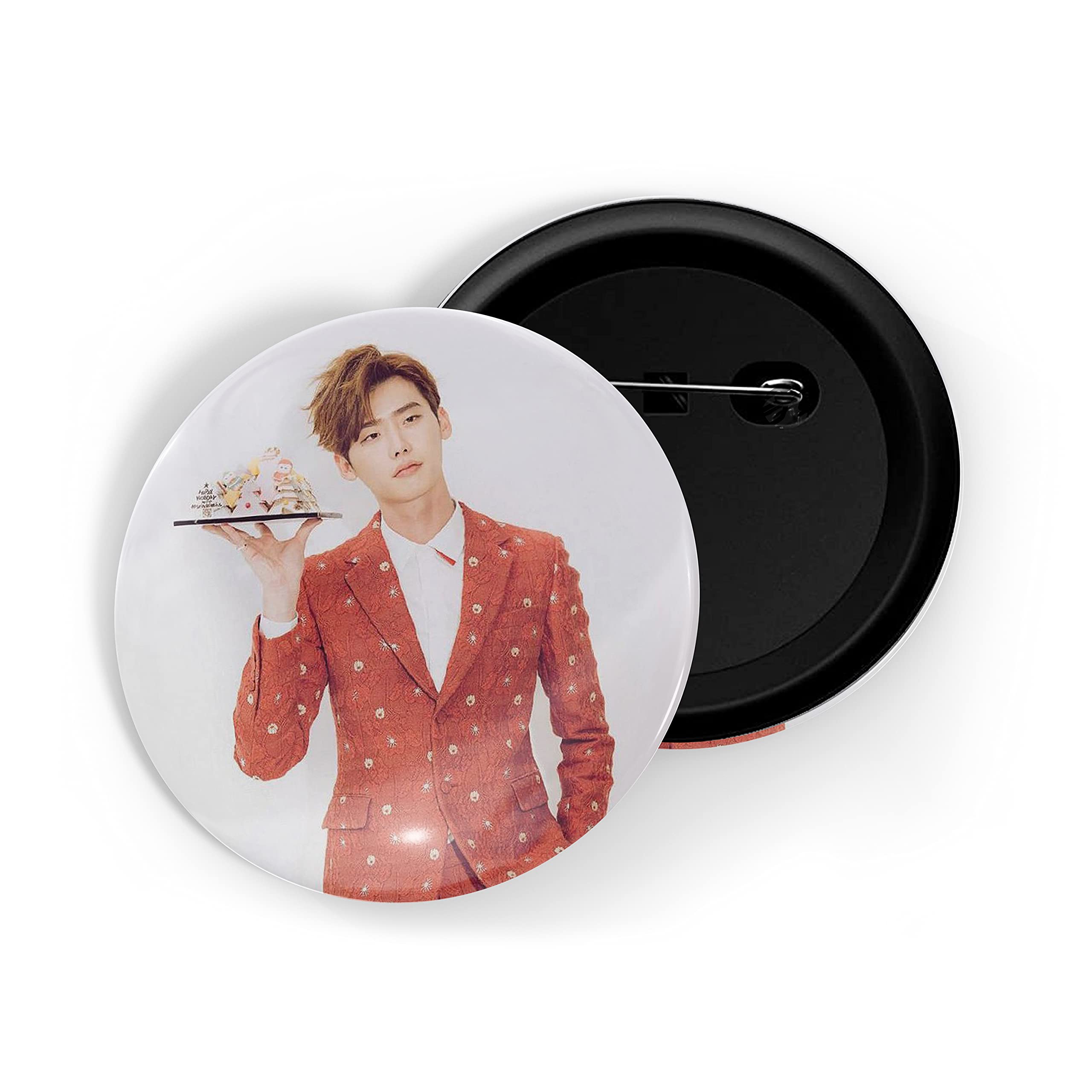 dhcrafts Pin Badges K-Drama Korean Actor Multicolour Lee Jong-suk D4 Glossy Finish Design Pack of 1
