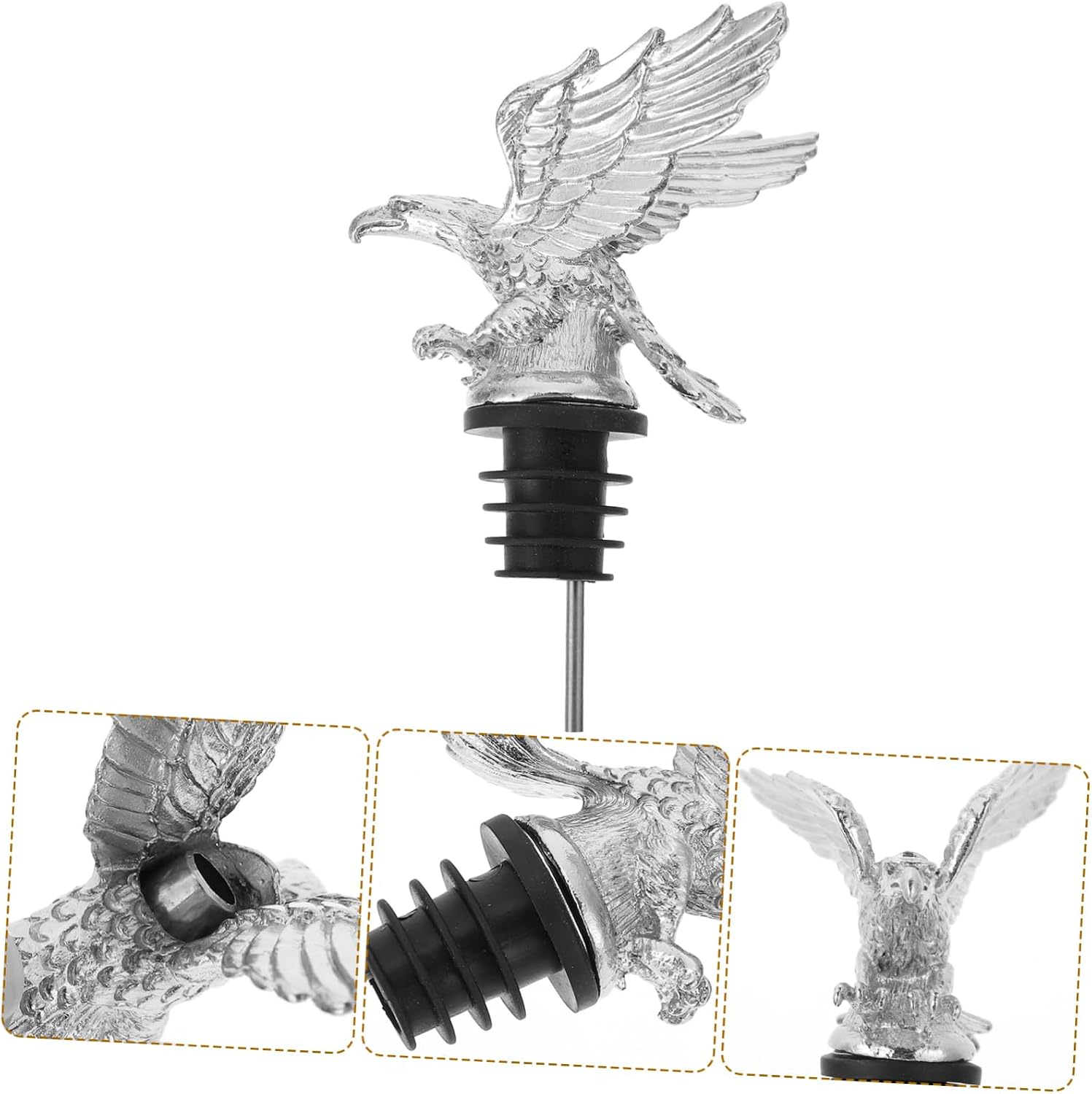 Cabilock Eagle Head Wine Pourer Practical Alloy Wine Spout Stopper for Home Bar and Restaurant Use