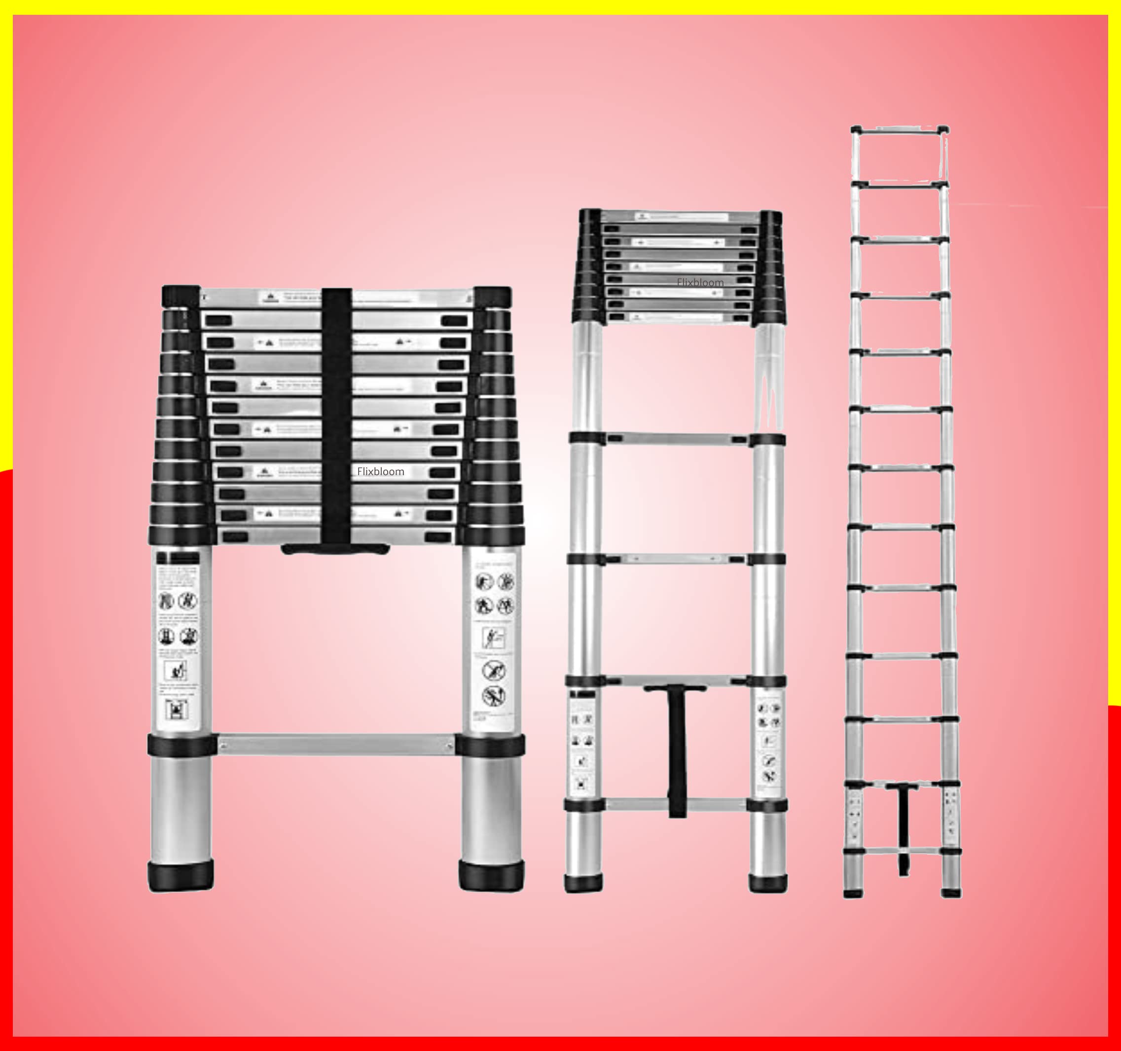 Premium Portable and Extension Folding Aluminium Telescopic Ladder for Home and Industrial Use (10.5 FT (3.2 M))-picture-20