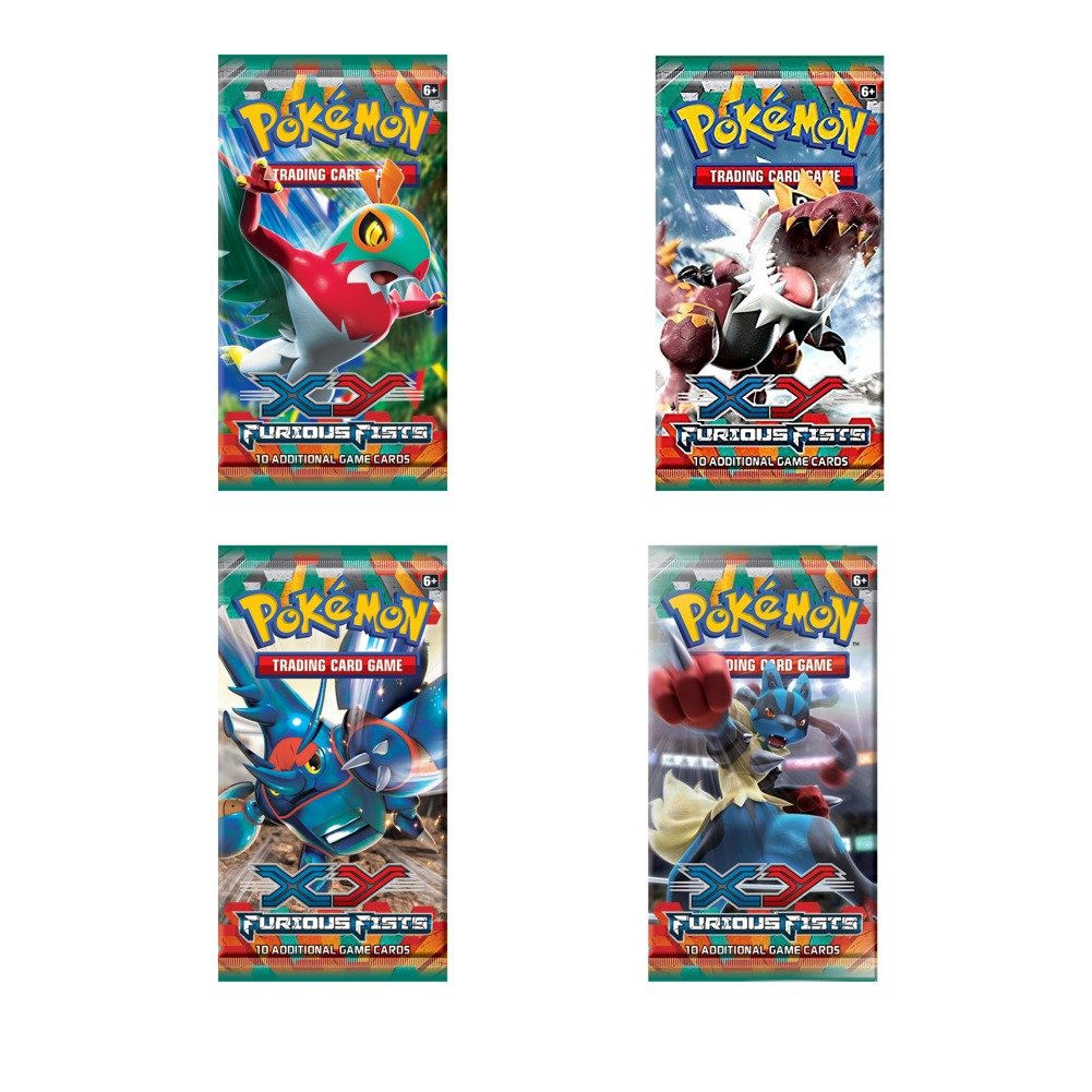 Pokemon XY Furious Fists Booster Pack x 4 : Amazon.com.au: Toys & Games
