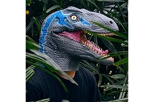 Blue Raptor Costume Kids: Upgraded Velociraptor Dinosaur Mask for Halloween Costume