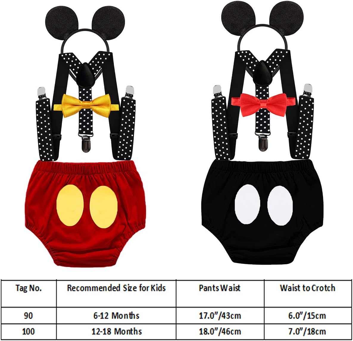 MYRISAM Infant Baby Boys Cake Smash Outfits 1st Birthday Photo Prop Costume Diaper Cover Bloomers Suspenders Bow Tie Headband - Image 7