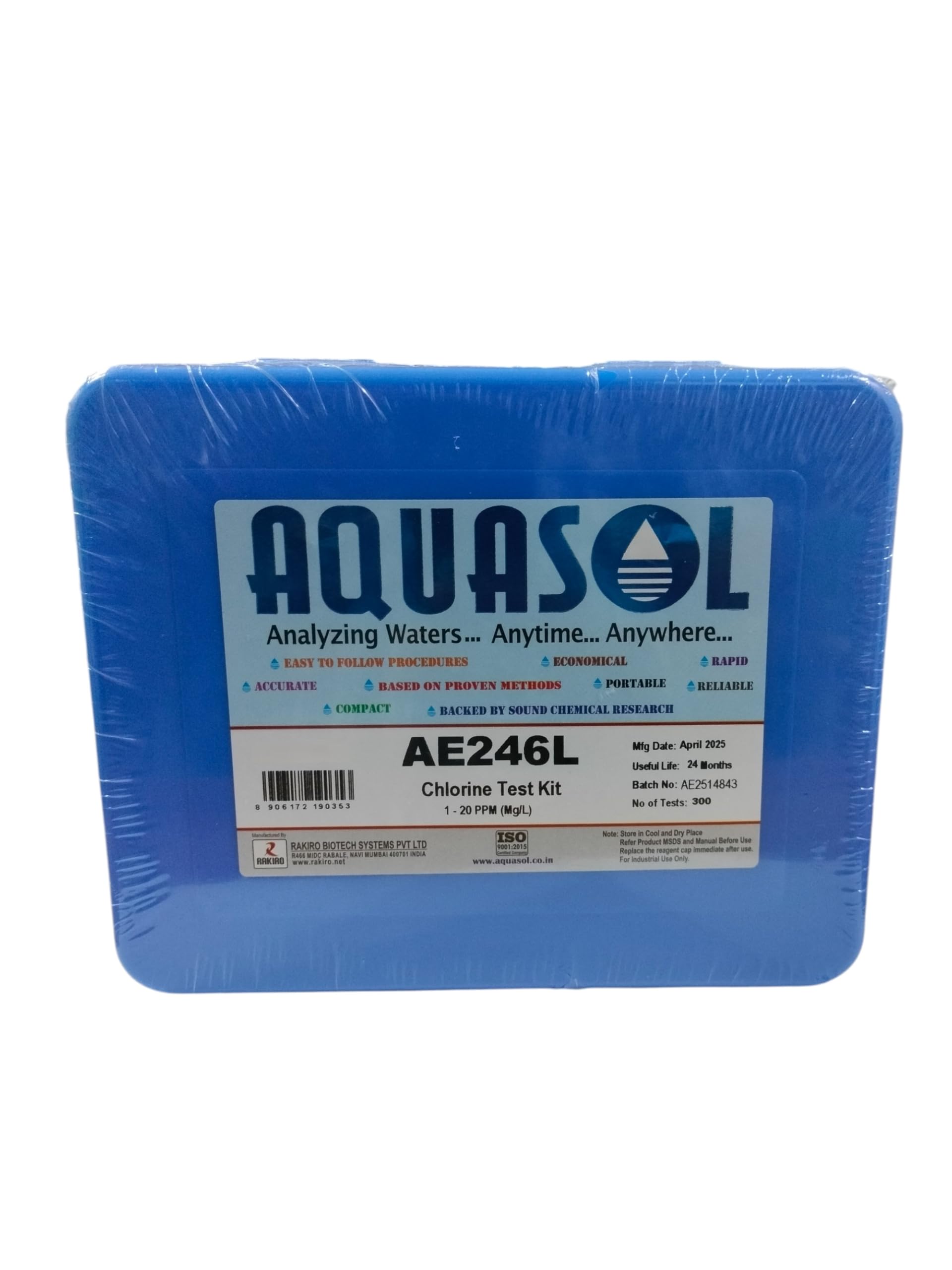 Aquasol AE246L Chlorine Test Kit | Iodometric Method | Portable Water Testing Kit with Carry Case | Accurate & Easy to Use-image-32
