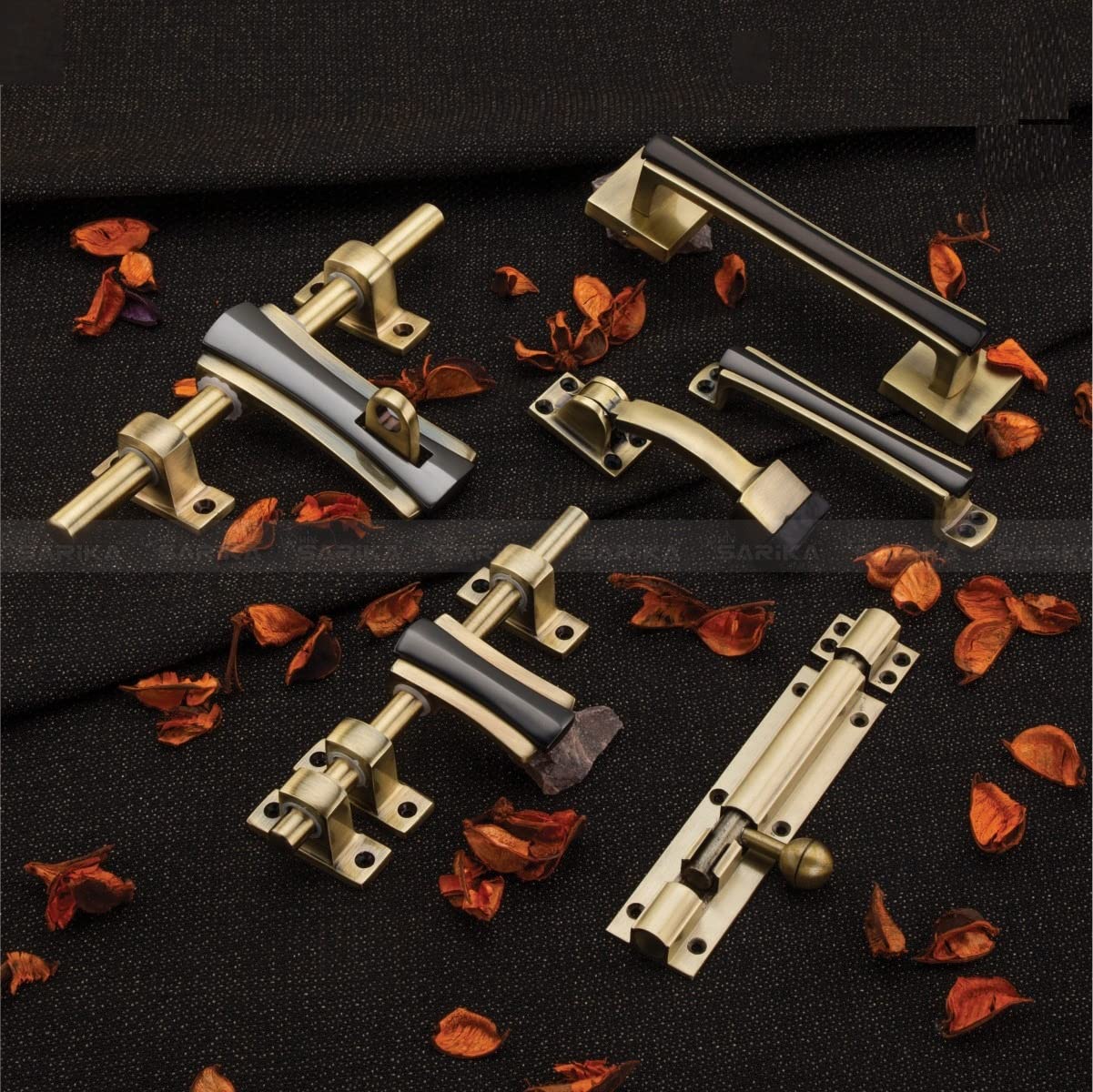 Soul Craft Citrine Zinc Alloy Heavy Double Door Fitting Accessories Full Set/Kit (1 Aldrop, 1 Latch, 4 Handles, 2 Tower Bolt and 2 Door Stopper) (12 Inch,Antique Brass) (B09P5J5X6S) Amazon Price History, Amazon Price Tracker