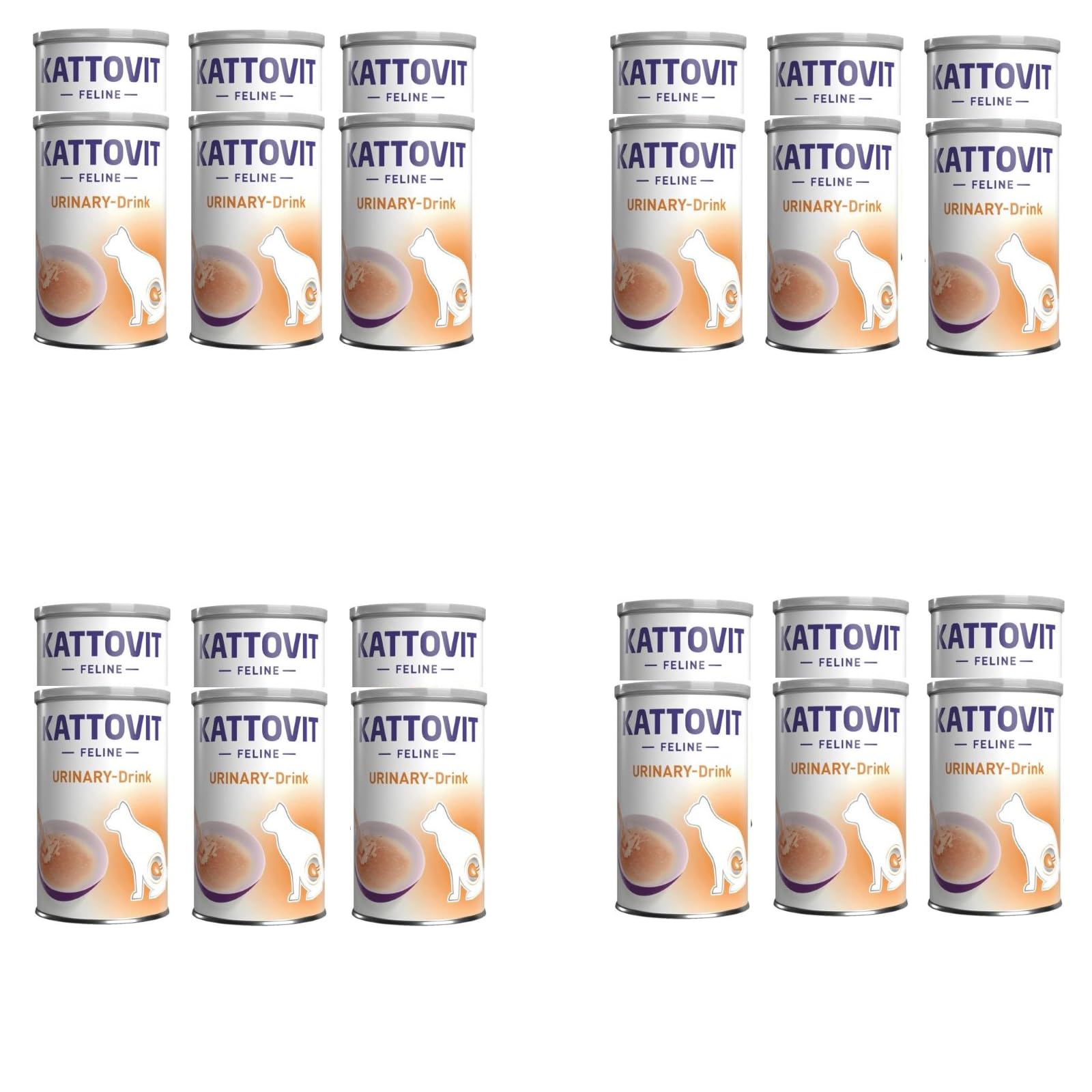 Kattovit Urinary Drink al Pollo | Confezione da 2 | 2 x 12 x 135 ml | Alimento complementare per gatti con recidive di calcoli di struvite | Può contribuire ad aumentare l'assunzione di liquidi