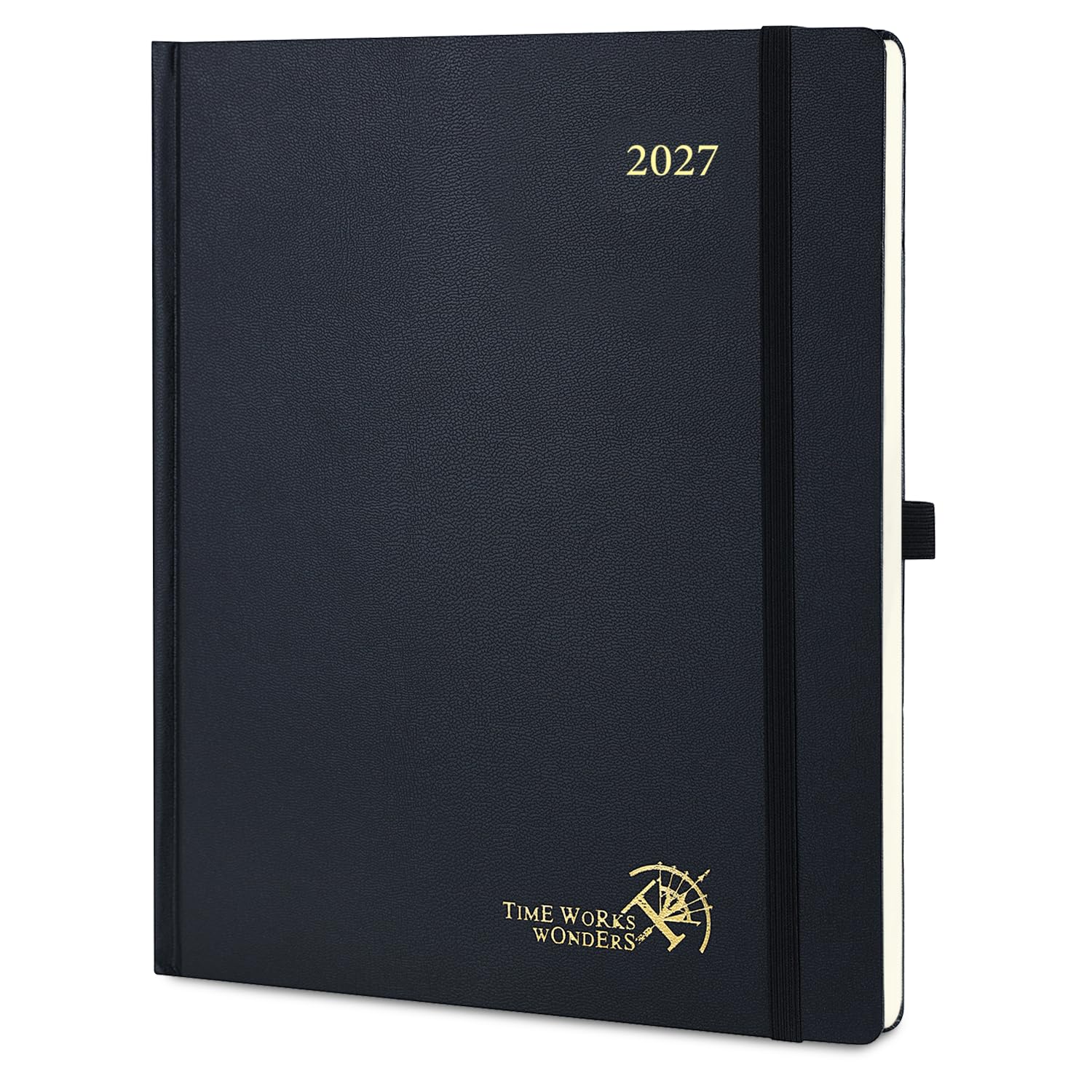 POPRUN 2027 Diary Week to View Approx. A4 Large – Hardback, Vertical Layout