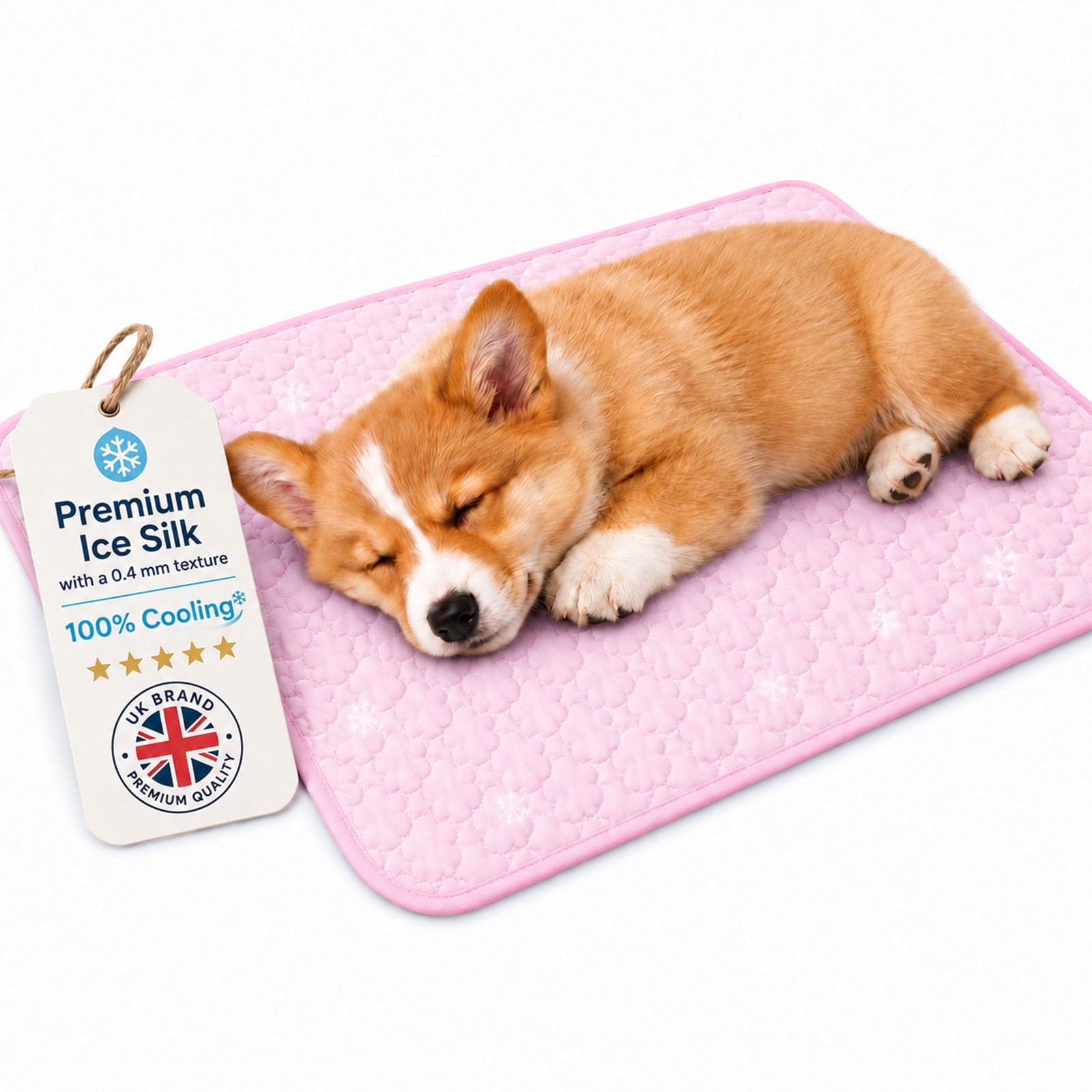 Tomtsucb Dog Cooling Mat XL, Washable Ice Silk Self Cooling Dog Mat Large, Breathable Non Slip for Dogs Large, Cats, Crates, Kennels, Sofa, Car & Garden (Pink,XS(40 * 30cm))