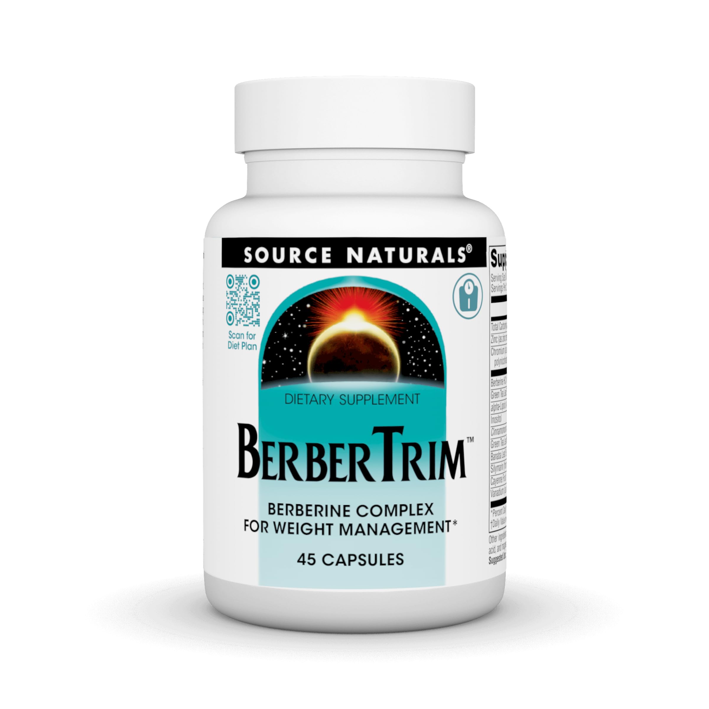 Source Naturals BerberTrim, Berberine Complex for Weight Management*, Vegetarian Capsules (45)