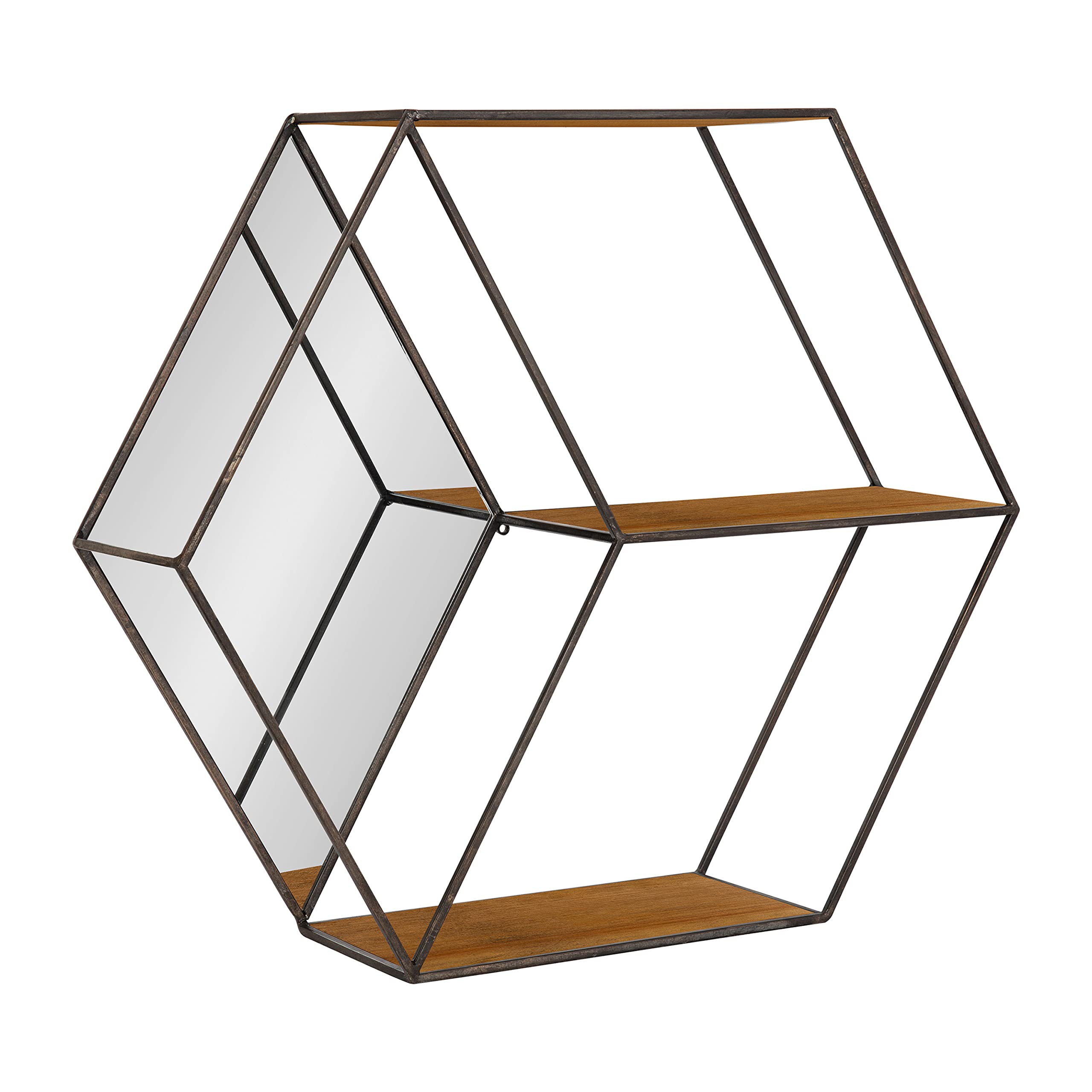 Amazon.com: Kate and Laurel Lintz Modern Hexagon Floating Wall
