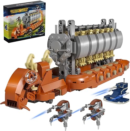 Battle Soldiers Troop Carrier, juego de construcción de manualidades de ataque de pelotón, figuras de acción del ejército de batalla, impresionante