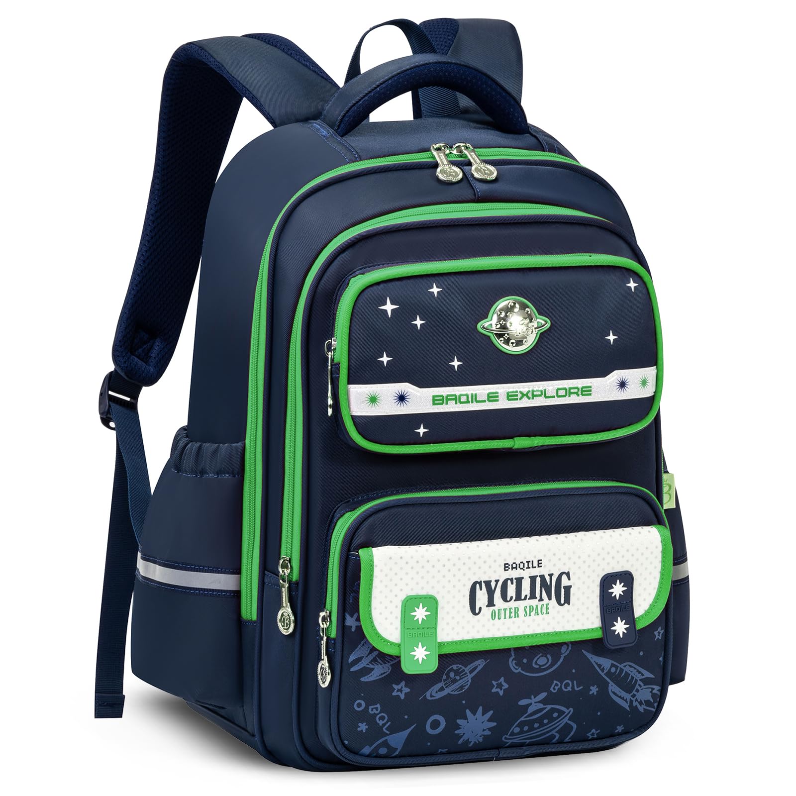 Amythe Zaino Scolastico Ragazzo 1a-5a Elementare Riflettente | Zaino Ergonomico Bambini 6-12 Anni Cintura Toracica Riflettente Impermeabile 27L