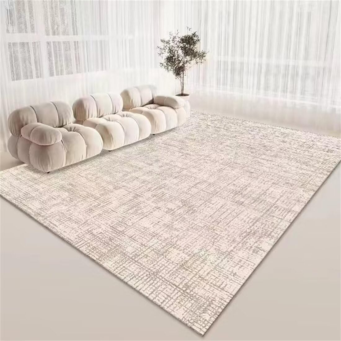 Tapis de jeu bébé extérieur et intérieur gris moderne 50x70 anti-décoloration