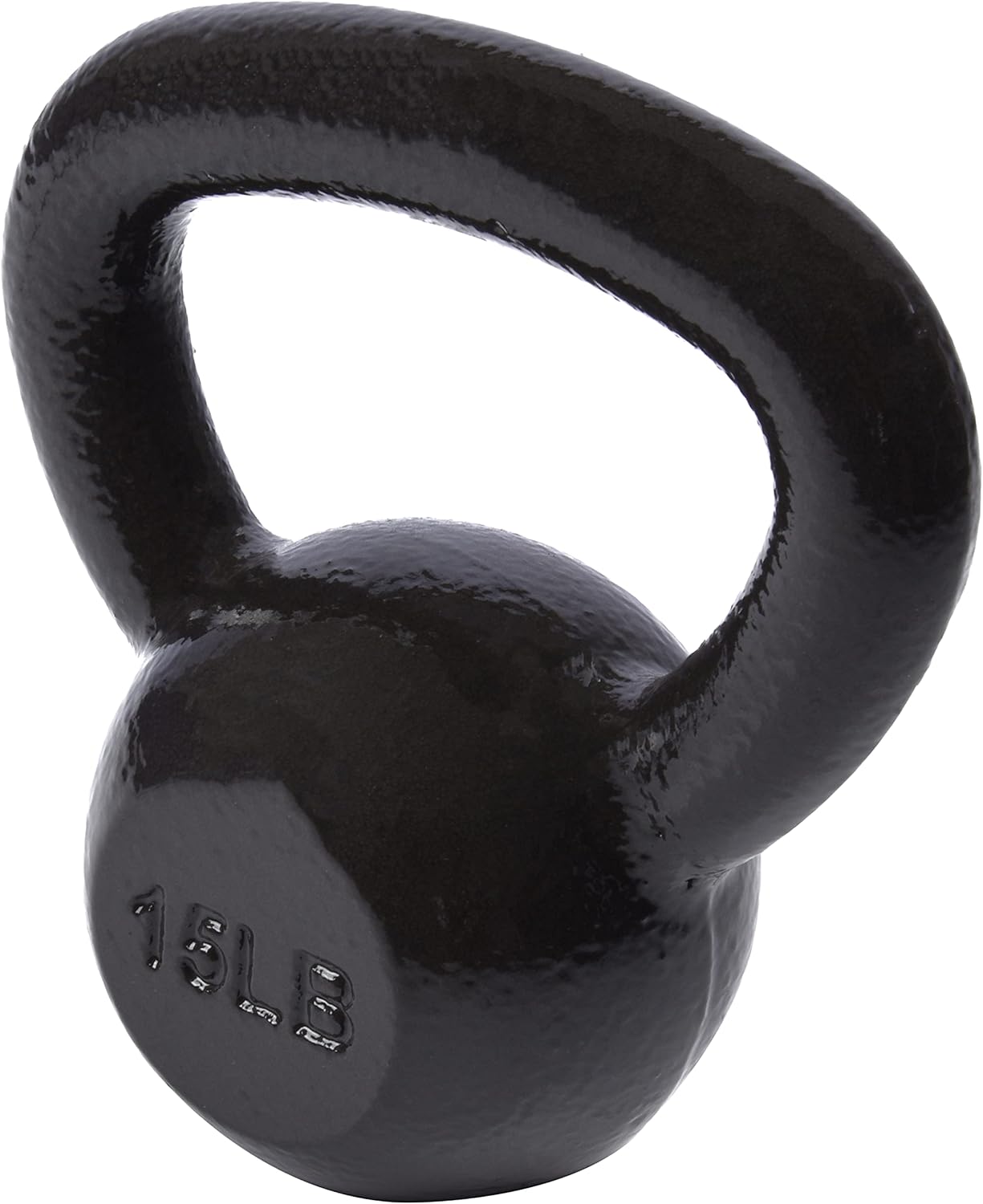 AmazonBasics Cast Iron Kettlebell 15 Pounds, Black Buy Online at