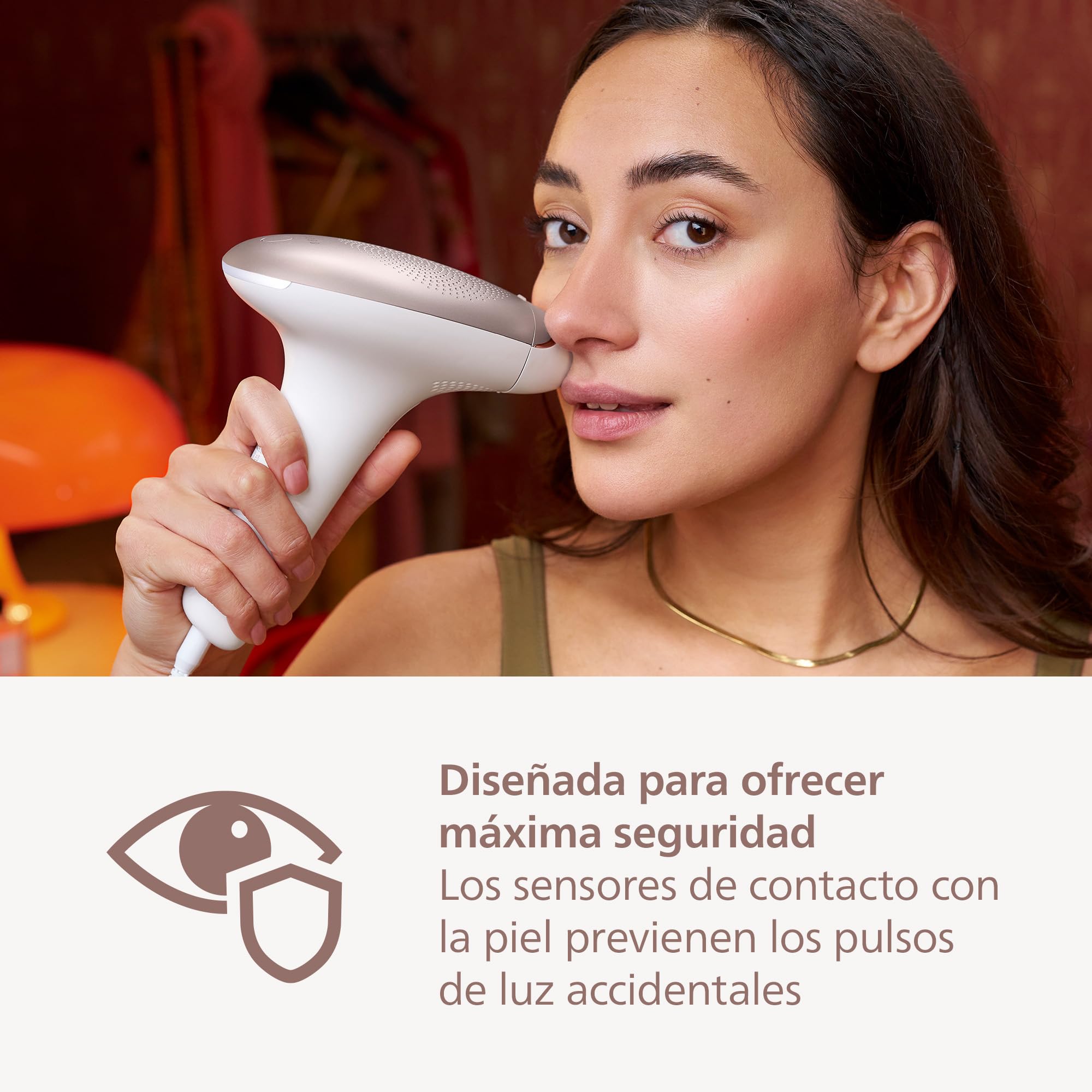 Philips Lumea serie 7000, dispositivo de depilación IPL, alternativa de depilación láser con lápiz recortador compacto satén, 3 accesorios para el cuerpo, la cara y la zona del bikini, BRI923/00