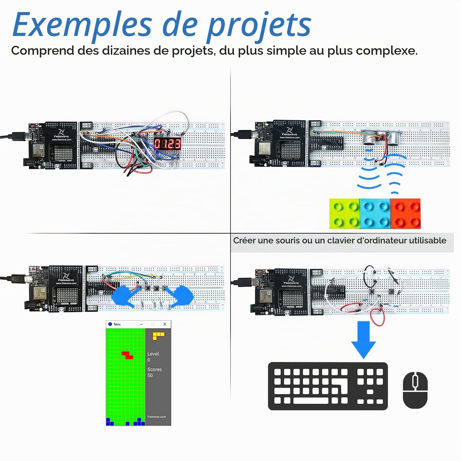 Freenove Ultimate Starter Kit with Board V5 Rev4 WiFi (Compatible with Arduino IDE), Arm Cortex-M4 Microcontroller, Onboard ESP32-S3, 399-Page Detailed Tutorial, 220 Items, 78 Projects