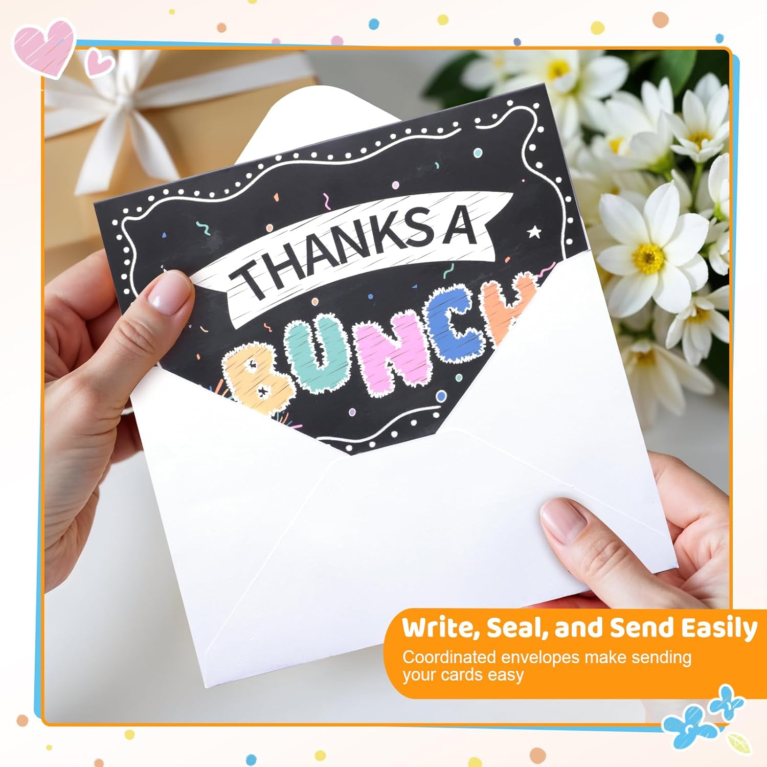 60 Bulk Thank You Cards with Envelopes – 4x6“ Kids Thank You Card for Teachers – Funny Chalkboard Appreciation Blank Cards for Baby Shower, Birthday and Small Business - Image 5