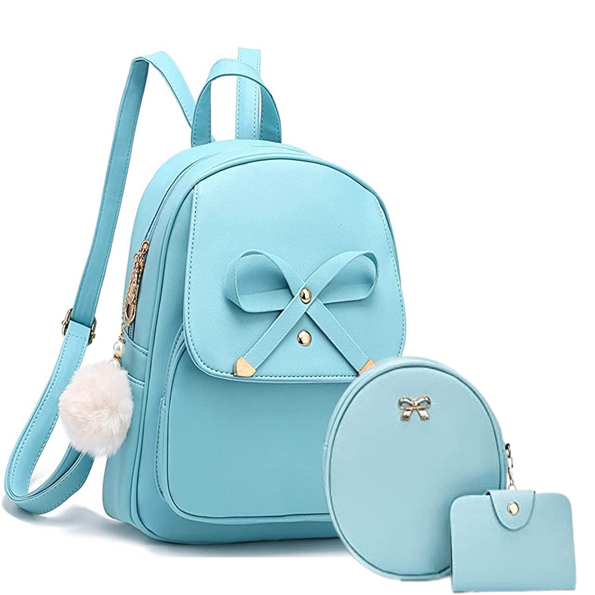 alice Girls 3-PCS Fashion Cute Mini Leather Backpack sling & pouch set for Women//Rakhi gift for Sister-picture-26