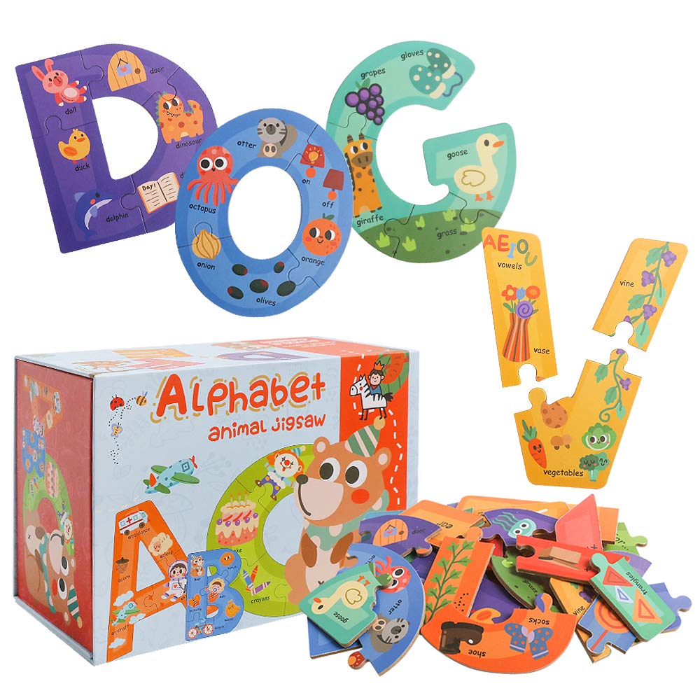 Buy ABC Alphabet Puzzle Jigsaw Puzzles Pattern Blocks Sorting and