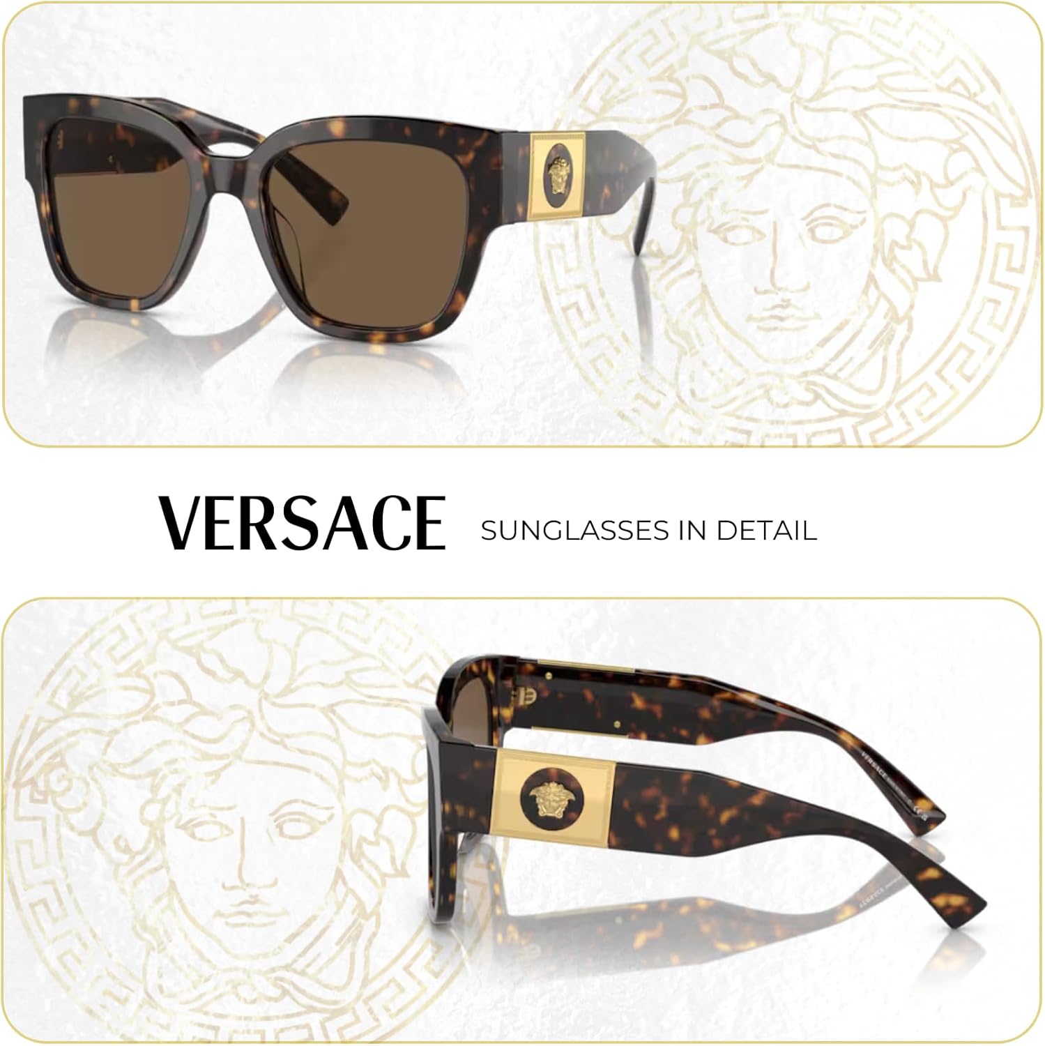 Versace VE4437U Square Sunglasses for Women +BUNDLE with ACCESSORY EYEWEAR KIT - Image 5