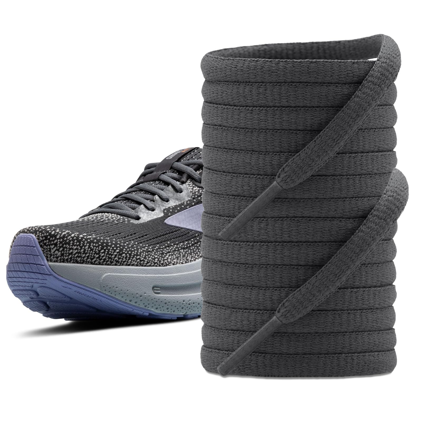 UamGlsob Oval Sport Shoe Laces for Brooks Road Running Shoes,1/4"(6mm) Shoelaces Strings Replacement for Athletic Trainer