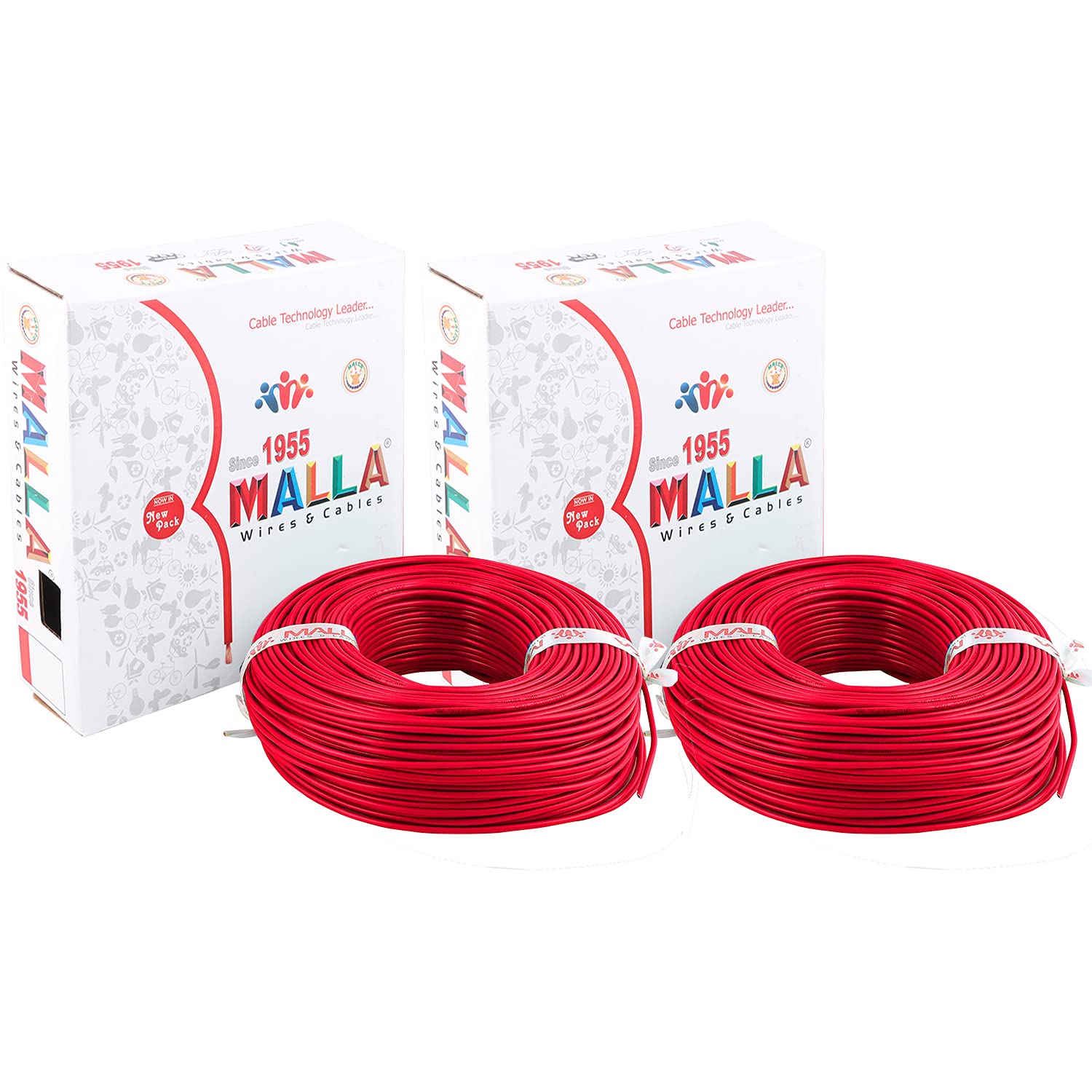 MALLA Copper Wire with Triple Layer PVC Coating, Single Core Flexible Electric Cable for Domestic & Industrial Connections (2.5 mm, 90m Long, Red, 2 Pcs) (B09HCCP5VG) Amazon Price History, Amazon Price Tracker
