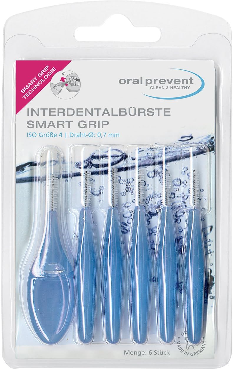 Oral Prevent Interdental Brushes Smart Grip 0.7 mm Blue Pack of 2 x