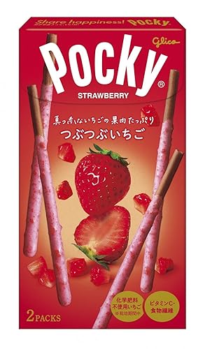Glico Pocky Heartfull Palitos de chocolate de fresa Dagashi snack Japón