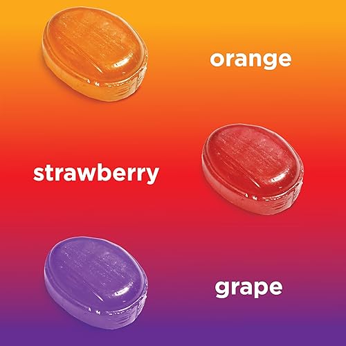 Miniatura 3 de Fruit Drops Hard Candy - Paquete a granel de 2 libras (alrededor de 180 unidades) - Sabores surtidos - Envueltos individualmente