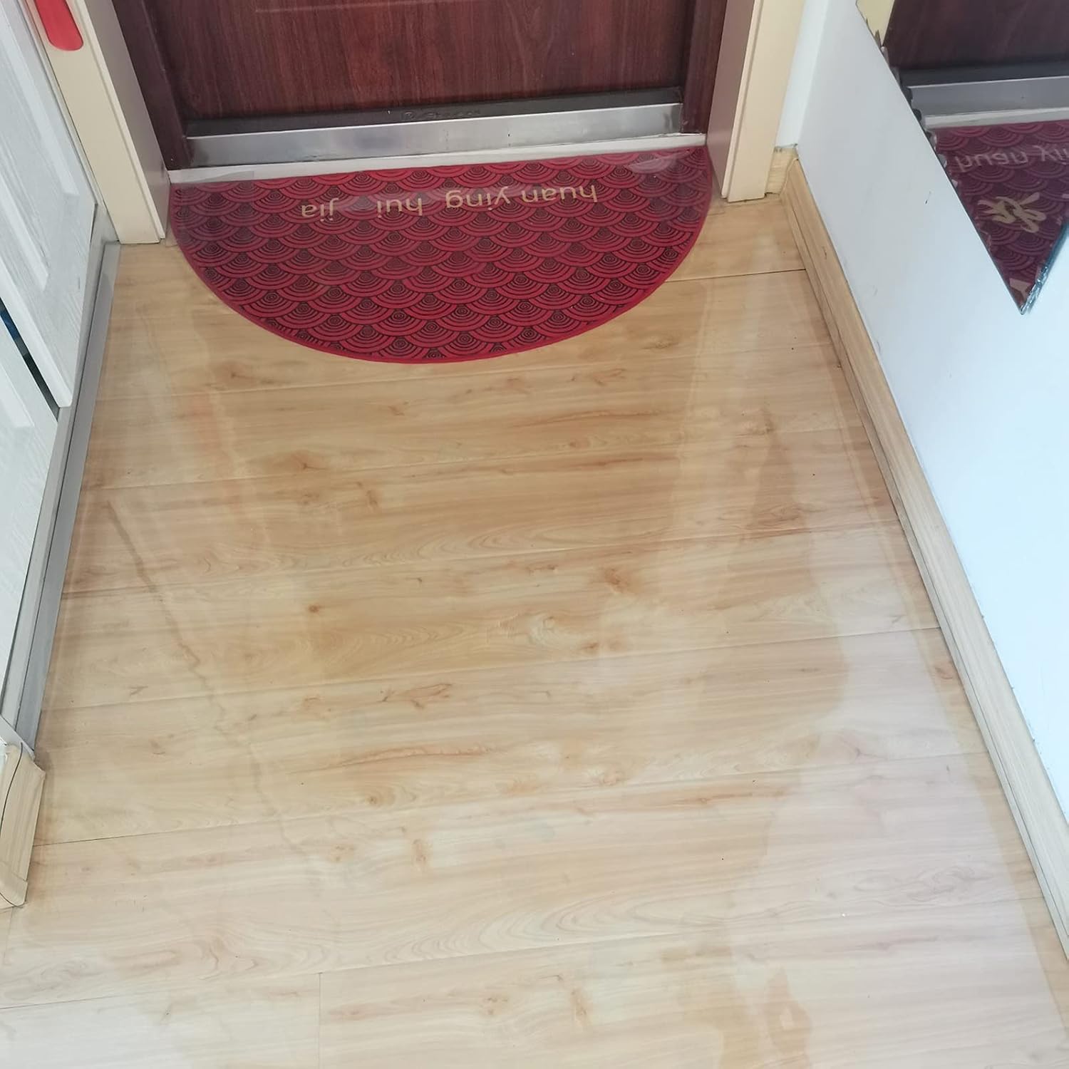 Non Slip Transparent Floor Mat Entryway Low Pile Carpet Protector,Clear Vinyl Plastic Floor Runner Protector, 60/80/100/120/130/140 Cm Wide(80x455cm(2.6ftx15ft))