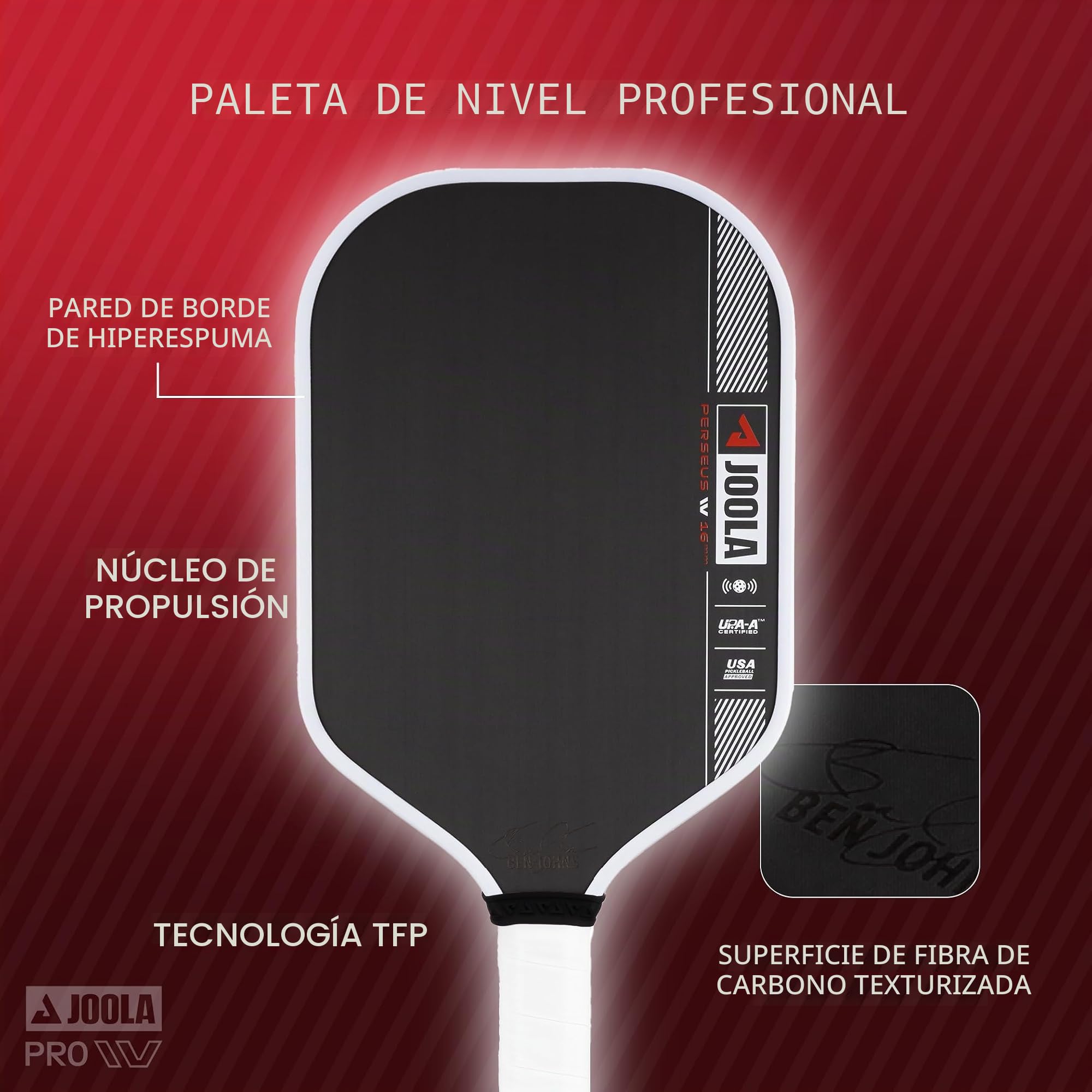 JOOLA Pickleball Paddle Pro IV Pala Profesional certificada por USAP