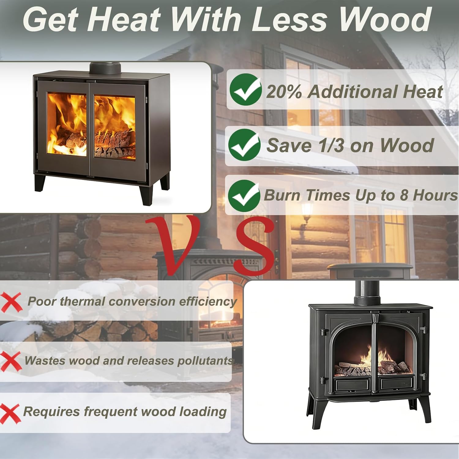 2.5" x 12.75" x 1" 30006623 Wood Stove Catalytic Combustor Replacement for Vermont Castings Defiant for Encore , Wood Stoves Parts for Catalytic Combustors, Ceramic, Easy Installation, Long-Lasting