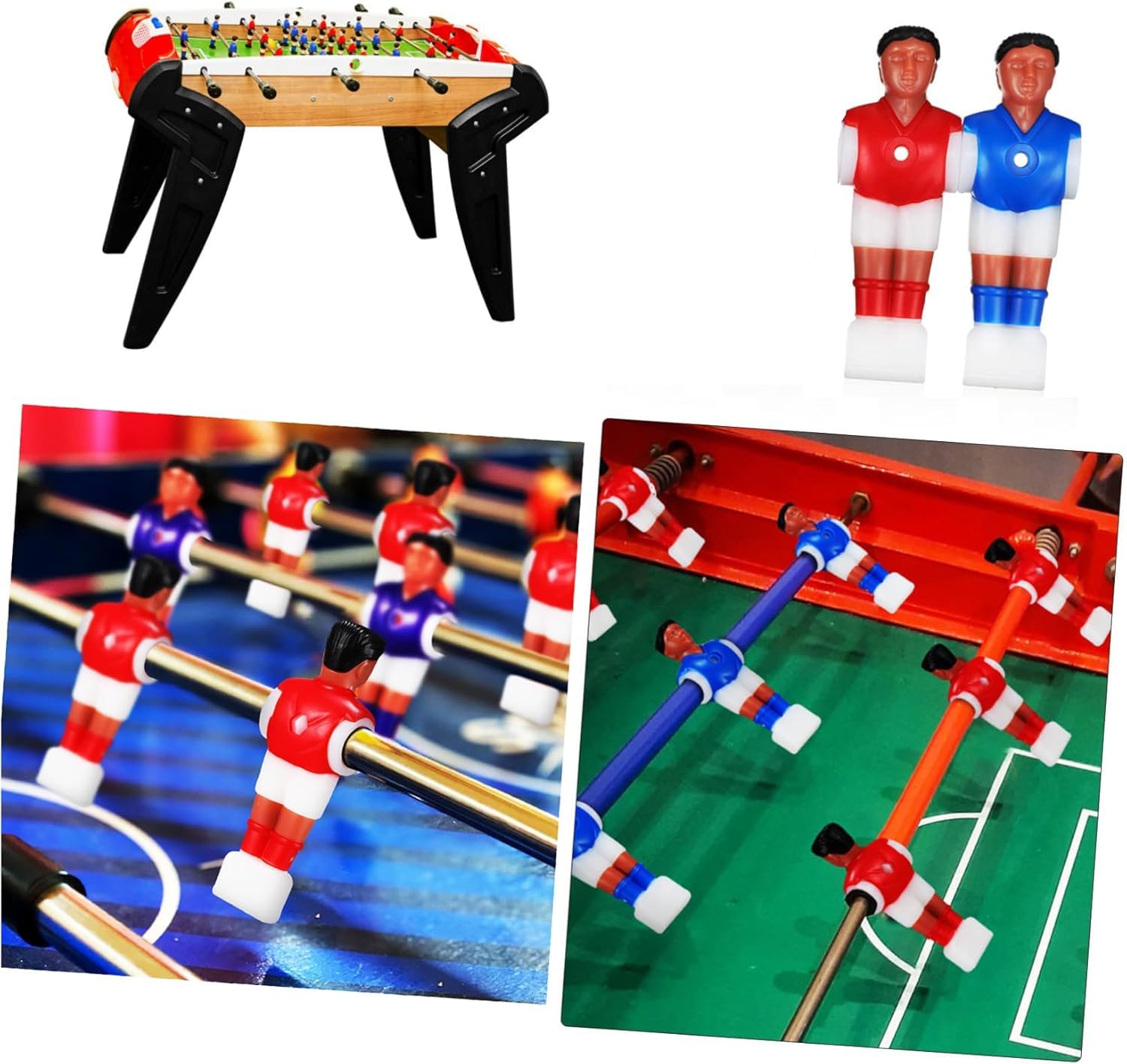 Tischfußballspieler-Set 22-teilig Ersatz-Männer 1,6 cm Blau Rot