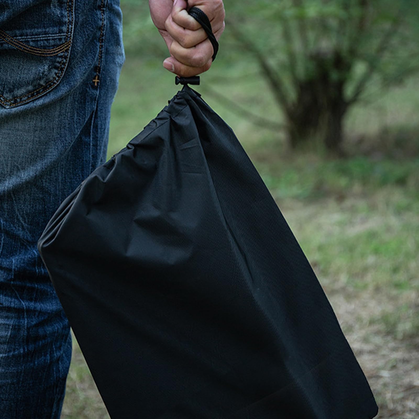 Paravento Pieghevole per Stufa per Cucinare all ' Aperto, Black