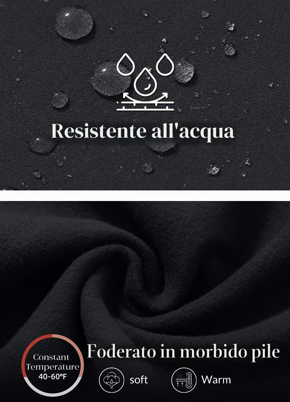 baleaf Pantaloni invernali da donna foderati in pile, termici, resistenti all'acqua, incrociati, leggings svasati, caldi, bootcut, escursionismo, attività all'aperto