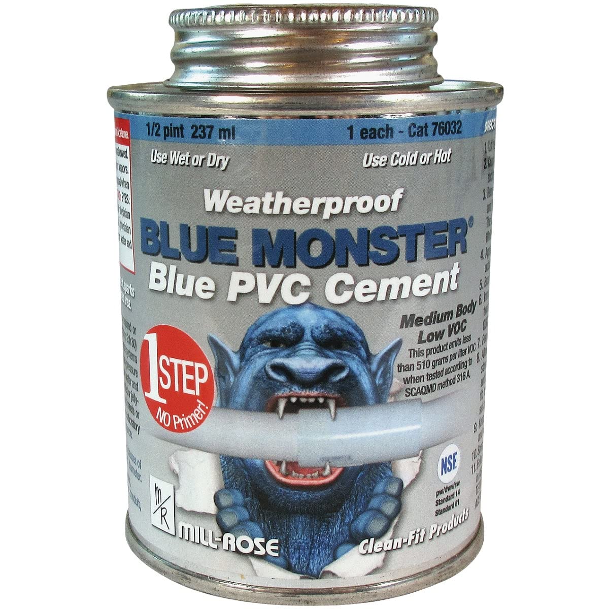 Millrose 76030contact-cementsPVC Cement Fast Set, one-Step Cement, no Primer Required, Eco-Friendly - Low VOC