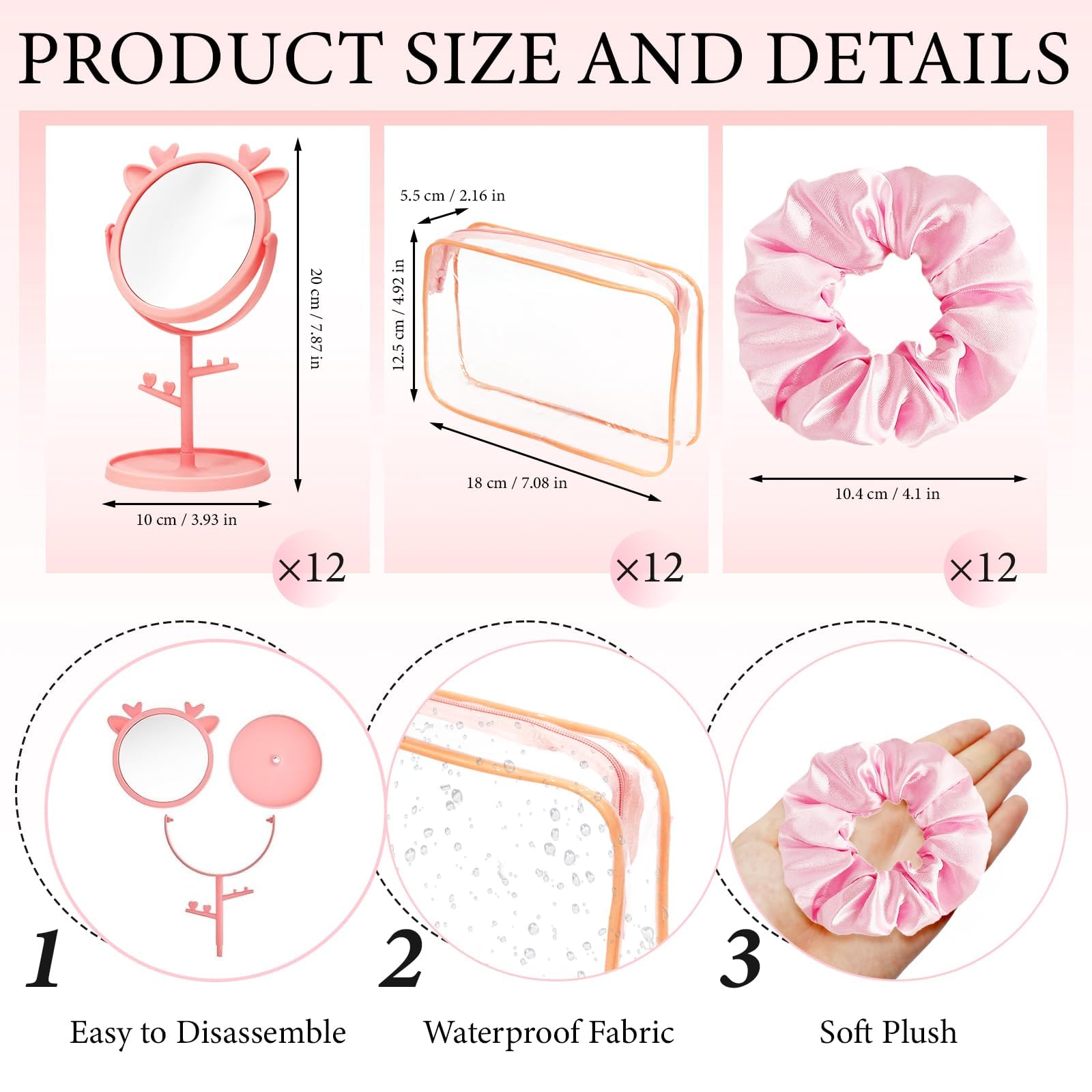 96 pezzi di articoli per feste da donna, include maschera per il viso, set di ciotole, specchio, fascia, scrunchies, borse per cosmetici, panni per il viso per spa, pigiama party, pigiama party