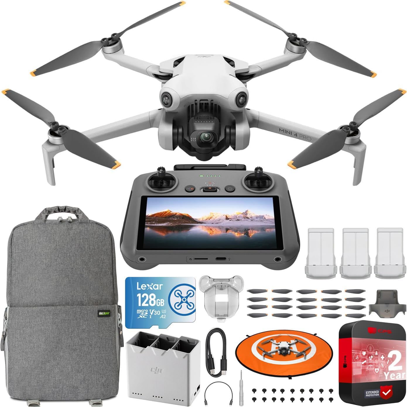 DJI Mini 4 Pro Folding Drone with RC 2 Remote (With Screen)