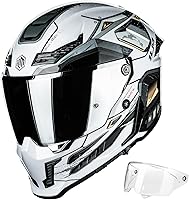 ILM MF509 Full Face Motorcycle Helmet DOT ECE Dual Visor Pinlock Anti-Fog Cyborg Gray L